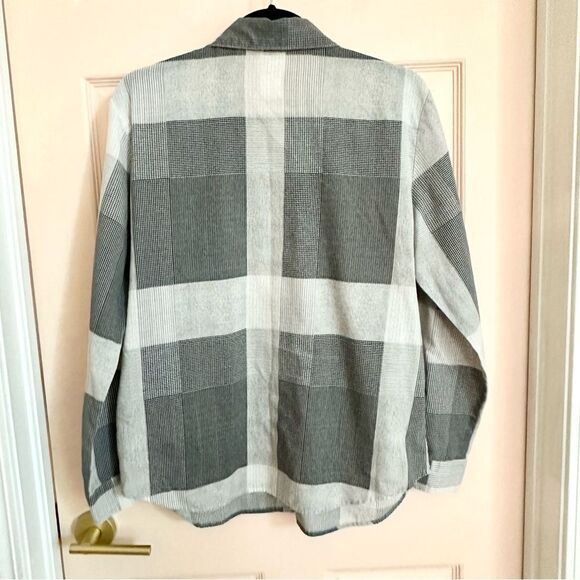 Vintage Black and White Plaid Women's Top - Picture 4 of 4
